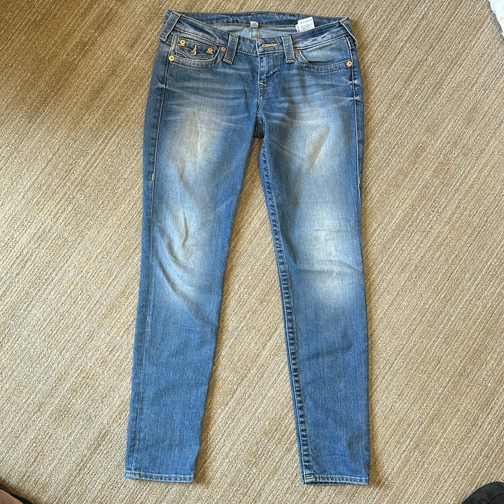 True Religion skinny blue jeans size 29